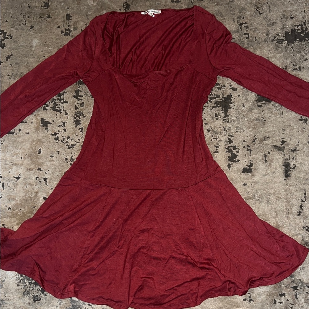 Reformation Deep Red Dress